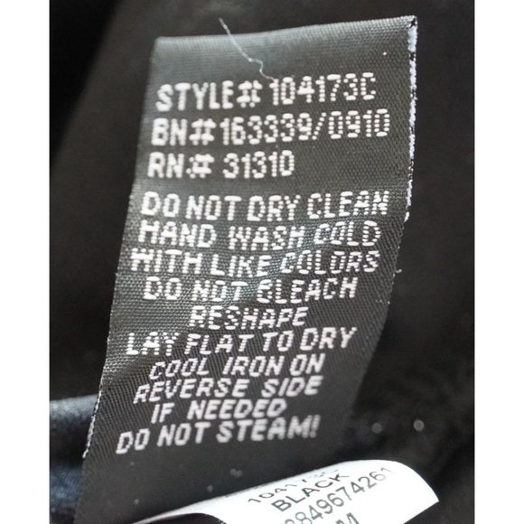 Y2K iz Byer California Tank Top Size Medium Black Metallic Silver Lace Ruched NO - Picture 11 of 11